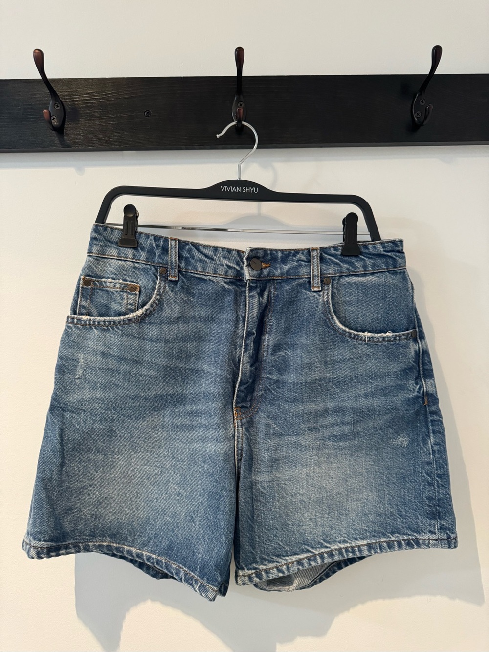 Zara Retro Bermuda Denim Shorts -